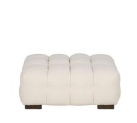 Pouf nuage bouclettes écrues 100x43x77cm Bleu