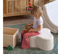 Pouf Nuage Cloud Cream White molletonné