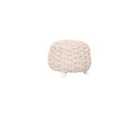 Pouf Obbae Pour Salon De Jardin, En Maille Synthétique Lin - Hespéride Multicolore