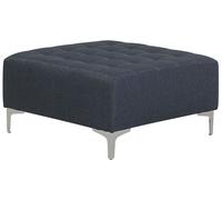 Pouf Ottoman en Tissu Gris Foncé Velouté Capitonnage Elégant Rembourré Aberdeen