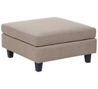 Pouf Ottoman en Tissu Marron Bois et Contreplaqué Rembourré en Mousse