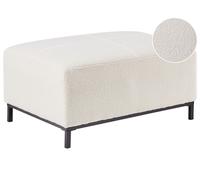 Pouf Ottoman Pieds Acier Inox avec Rembourrage en Mousse Tissu Bou lanc Oslo