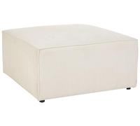 Pouf Ottoman pour Salon Moderne en Velours Côtelé Beige Lemvig