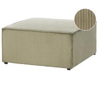 Pouf Ottoman pour Salon Moderne en Velours Côtelé Vert Foncé Lemvig