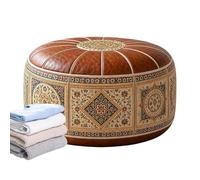 Pouf ottoman robuste, non rembourré marocain, imperméable, chaise de sol | Pouf ottoman robuste, housse avec rangement, polyvalent pour la maison, le salon, la chambre, la terrasse