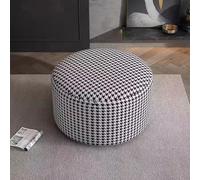 Pouf ottoman rond de luxe à motif pied-de-, siège de canapé repose- | Grand pouf ottoman capitonné à motif pied-de-, idéal comme repose-pieds ou coussin d'assise pour canapé, salon, entrée,