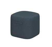 Pouf Ottoman Tabouret de Maquillage Repose-Pieds Carré, Tabouret Bas, Poignées, Design, Tissu Doux, for La Maison Repose-Pieds(Blue)