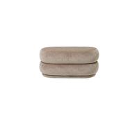 Pouf Oval Faded Velvet Tabouret Moyen Ferm Living Beige - 5704723031116