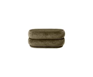 Pouf Oval Faded Velvet Tabouret Moyen Ferm Living Forest - 5704723031093