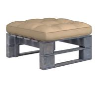 Pouf palette de jardin en bois de pin imprégné de gris - VIDAXL - 60x60x25cm - Pour extérieur