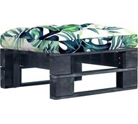 Pouf palette de jardin noir bois de pin imprégné
