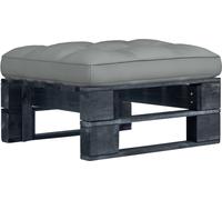 Pouf palette de jardin noir bois de pin imprégné