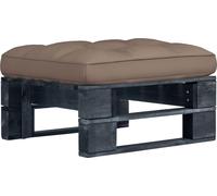 Pouf palette de jardin noir bois de pin imprégné
