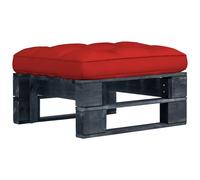 Pouf palette de jardin noir bois de pin imprégné