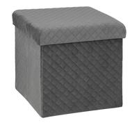 Five Gloves Pouf pliant Mix N'Modul velours 31x31 cm Gris