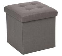Pouf pliant ""Lysandre"" gris - Atmosphera Créateur d'intérieur