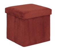 Pouf pliant Arum ambre 38x38cm - Atmosphera Créateur d'intérieur