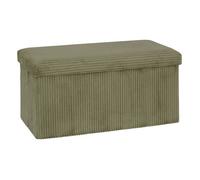 Pouf pliant Arum vert Kaki 76x38cm - Atmosphera Créateur d'intérieur