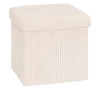 Pouf Pliant Coffre Arum 38cm Ivoire