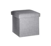 Pegane Pouf-coffre pliant - Gris clair