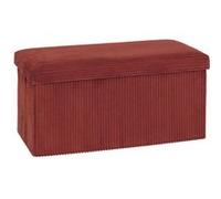 Pouf pliant double Arum côtelé 76 x 38 cm ambre Atmosphera Rouge G
