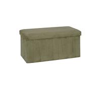 Pouf pliant double Arum côtelé 76 x 38 cm kaki