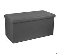 Banquette coffre pliable Loft - L. 76 x H. 37,5 cm - Gris