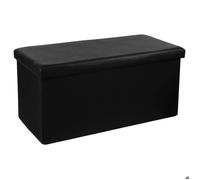 Pouf pliant double noir - Atmosphera Créateur d'intérieur