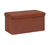 Atmosphera - Pouf Pliant Double tess 76x38cm Ambre