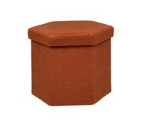Pouf pliant hexa bouclette Jaiko ambre