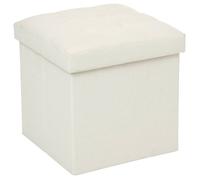 Pouf pliant ""Lysandre"" beige - Atmosphera Créateur d'intérieur