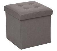 Pouf pliant ""Lysandre"" gris - Atmosphera Créateur d'intérieur