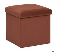 Pouf pliant ""Tess"" 38x38cm ambre - Atmosphera Créateur d'intérieur