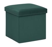 Pouf pliant ""Tess"" 38x38cm vert cèdre - Atmosphera Créateur d'intérieur