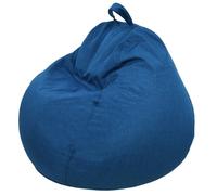 Pouf poire déhoussable bleu 120 x 100 cm - Fauteuil, Canapé, Coussin de Sol, Pouf d'intérieur - Rempli de Mousse - Bananair