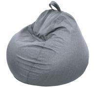 Pouf poire déhoussable gris foncé 80 x 70 cm - Fauteuil, Canapé, Coussin de Sol, Pouf d'intérieur - Rempli de Mousse - Bananair