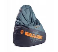 Diablo Pouf Poire Gaming XXL World of Tanks | Beanbag, Pouf avec Remplissage | pour Adultes et Enfants, Salon | avec des Perles EPS, Polyester, 110 cm x 100 cm