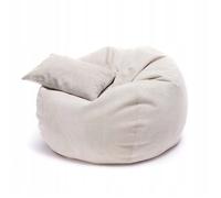 Pouf Poire Ecopuf - Fauteuil, Canapé, Coussin de Sol, Pouf d'intérieur/extérieur - Beige clair