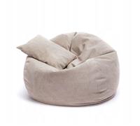Pouf Poire Ecopuf - Fauteuil, Canapé, Coussin de Sol, Pouf d'intérieur/extérieur - Beige foncé