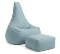 Pouf poire enfant extérieur doux avec repose-pieds