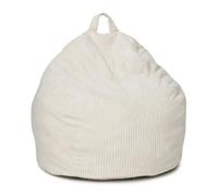 Pouf poire HORTENSE en velours côtelé beige