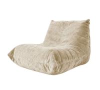Pouf Poire pour Adultes Chaise de Sol avec Dossier Canapé Accent Bean Bag Fauteuil de Lecture Confortable pour Salon (Beige)