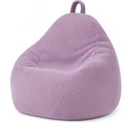 bananair Pouf Poire en Velours Côtelé - Fabriqué en France - Doux, Confortable, Facilement Transportable & Housse Lavable - Gros Pouf Salon/Chambre pour Ado, Enfant (105 x 85 cm, Violet Parme)