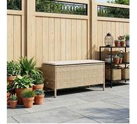 vidaXL Tabouret de jardin beige et crème 80 x 38 x 42 cm en rotin PE