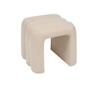 Atmosphera Pouf tissu Sisco 3 arches – Argile – 43x42 cm