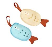 Pouf porte-savon éponge luffa pour peau lisse, moussant doux, nettoyant et support de bain