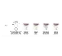 Pouf Pouf rond Tabouret Ottomane Relax Tabouret rembourré Nouveau