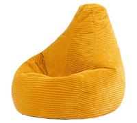 Pouf pour enfants, rembourré, de couleur jaune