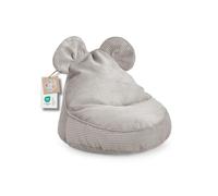 Pouf pour enfants "SWEET" avec oreilles - Confortable, Pouf Montessori pour chambre d'enfant (Gris clair,68/59/55 avec oreilles)