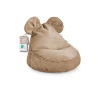 Pouf pour enfants "SWEET" avec oreilles - Confortable, Pouf Montessori pour chambre d'enfant (Marron,68/59/55 avec oreilles)